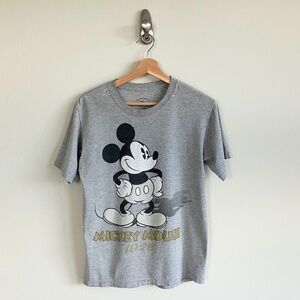 Kids Disney Mickey Mouse 1928 Evolution Grey Tee Size XL